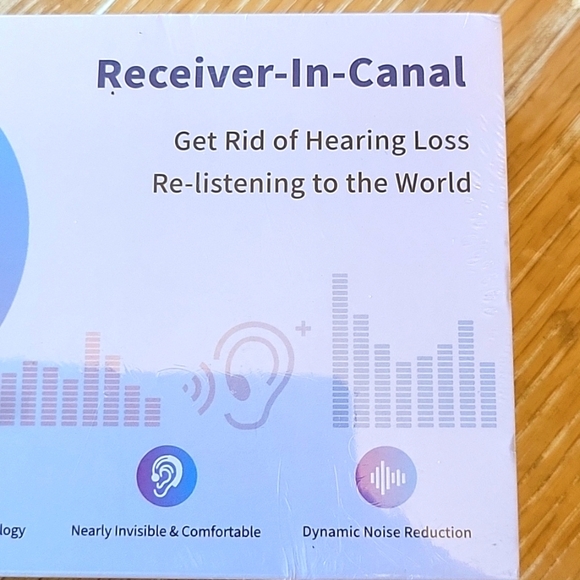 Aimsumy Beige Rechargeable Noise Cancelling RIC Hearing Aids For Adults NIB - Picture 4 of 12